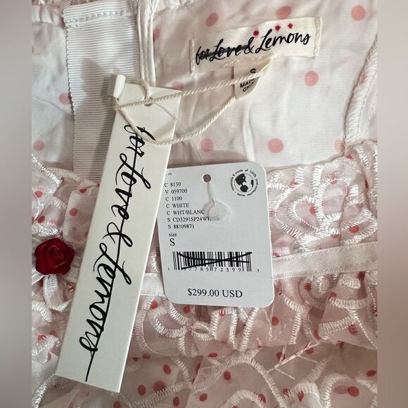 For Love & Lemons Aphrodite Mini Dress/  size S - Picture 10 of 12